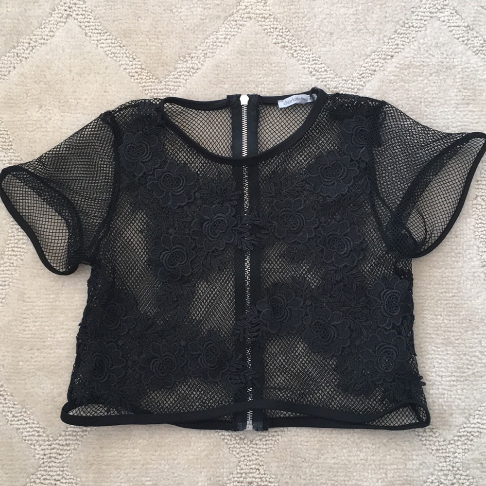 Mesh and Floral Top